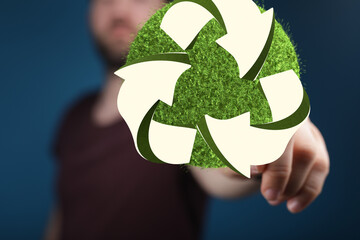 green recycling symbol for clean energy