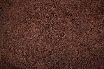 Brown leather texture background. Dark genuine leather - 485349787
