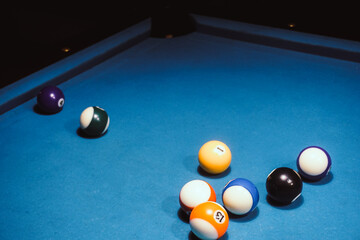Pool game - balls on a table
