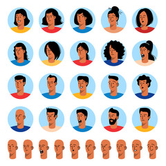 Men and women emoji set