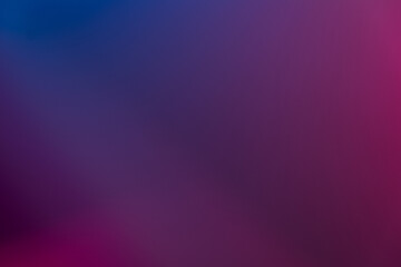 Color gradient background. Blur neon light. Holographic smooth texture. Defocused dark blue purple...