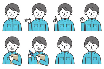 アイコン 人 作業着 働く AI 素材 ベクター 