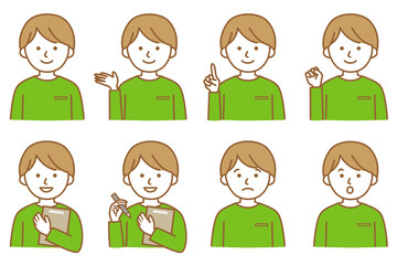 アイコン 人 長袖 男性 AI 素材 ベクター 