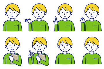 アイコン 人 長袖 男性 AI 素材 ベクター 