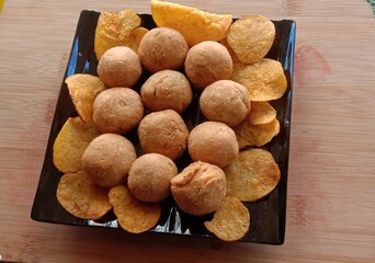 Close up of  Snacks in Plate