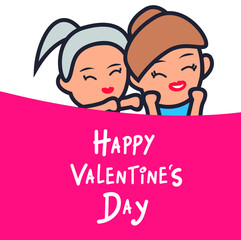 Valentine´s Day Women Couple