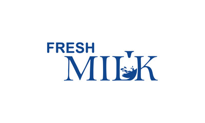 Fresh Milk logo template icon illustration 