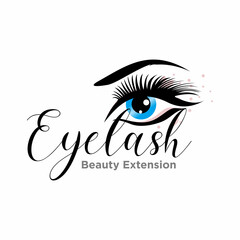 Luxury beauty eyelashes extension logo design
