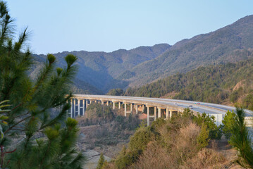 A mountain highway in China