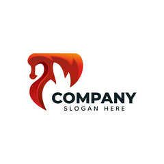 Dragon logo design abstract illustration