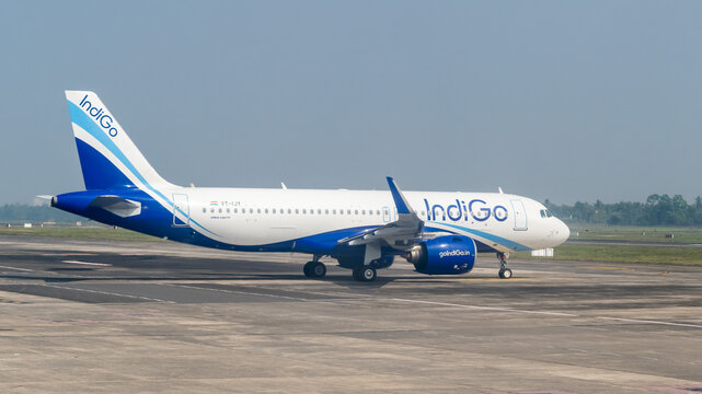 InterGlobe Aviation Ltd, IndiGo Airlines aircraft getting ready for takeoff