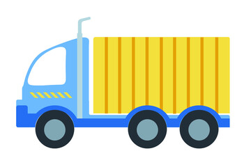 The truck is coming. Equipment, cargo transportation. Transport company.