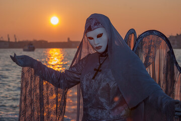 Masken beim Karneval, Venedig