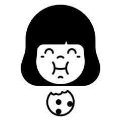 girl eating cookie