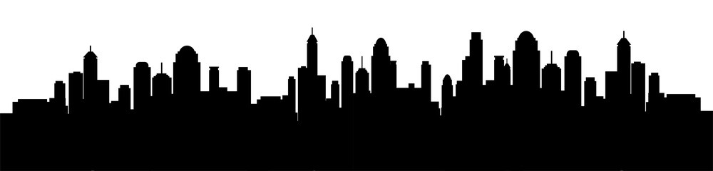 Silhouette design of skyscrapers with black color for decoration,vector illustration