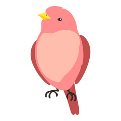Illustration of stylized bird. Image of wild birdie in simple style.