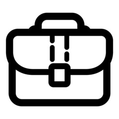 Briefcase Flat Icon Isolated On White Background