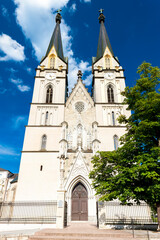 Obraz premium Church of Admont Abbey in the neo-Gothic style, Admont, Styria, Austria