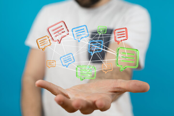 holding letter icon,email icons .Contact us by newsletter email and protect your personal...