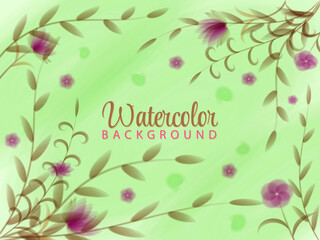 Watercolor Floral Background