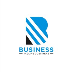 B initial logo design concept for business company