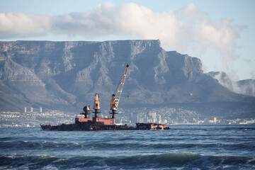 ship wreck in Cape Town harbor
