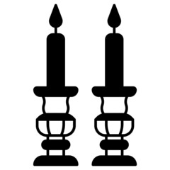 candles in the holders