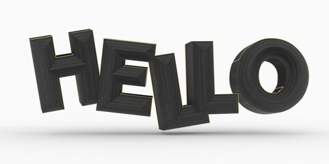 word hello in 3d modern