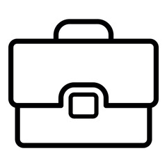 Briefcase Flat Icon Isolated On White Background