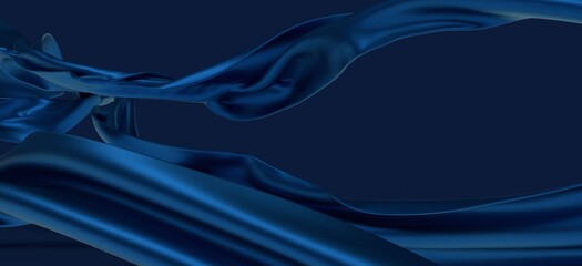 Obraz premium Abstract blue wave pattern, illustration
