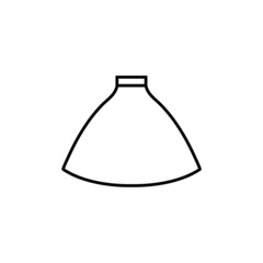 Skirt line icon, vector outline logo isolated on white background