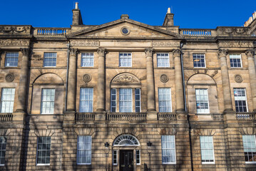 Georgian tenement located on Charlotte Square in Edinburgh city, Scotland, UK