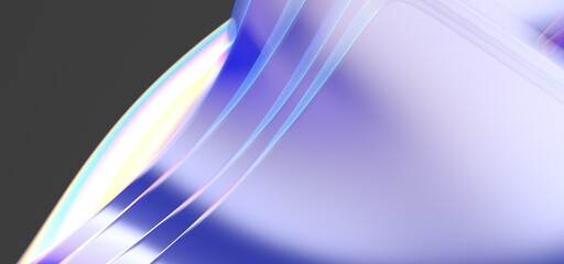Fluid design twisted shapes holographic 3D abstract background iridescent wallpaper