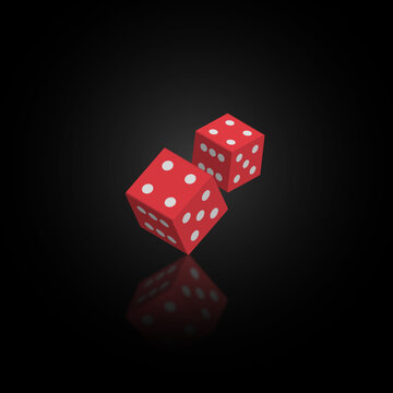 3d Dice,  isometric image, gambling for everyone