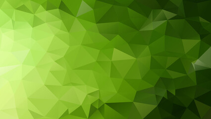 vector abstract irregular polygon background - triangle low poly pattern - light leaf green color