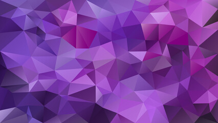 vector abstract irregular polygon background - triangle low poly pattern - velvet violet purple color