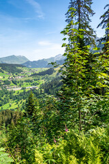 Mountain landscape in La Clusaz, France