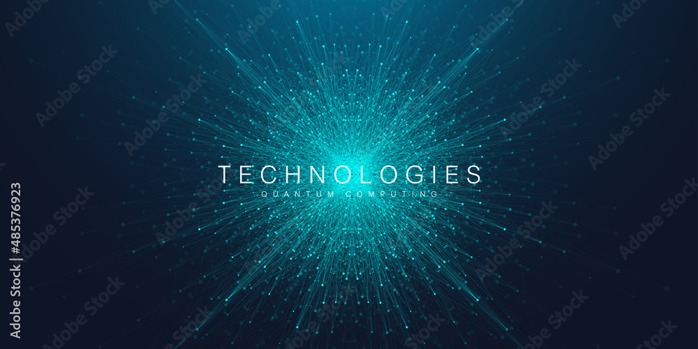 Aufkleber Blockchain transfer satellite future communications. Abstract technology cloud world. Global network fintech concept vector background. Digital blockchain communications.