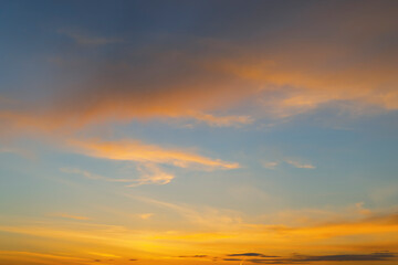 Beautiful sky with cloud before sunset