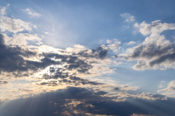 Beautiful sky with cloud before sunset