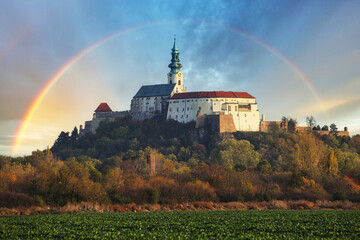 Nitra castle with Rainbow - Slovakia
