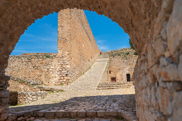 Interior of medieval Palamidi fortress - Acronauplia, Nafplio,   Peloponnese, Greece