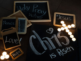 The Easter Vigil on Holy Saturday. Christian Inspiration. 