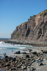 Obraz premium The Dana Point, California, Headlands as Seen from the Ocean with the Shore Below the Cliff