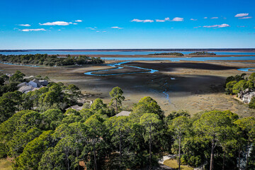 Fototapeta na wymiar Coastal Wetlands on Hilton Head Island South Carolina
