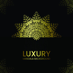 Gold Luxury Background Mandala Design
