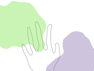 vector lines abstract human composition, illustration, wallpaper and background in pastel hues