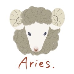12星座_イラスト_おひつじ座