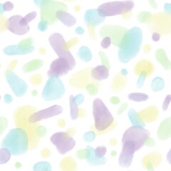 Watercolor abstract shapes seamless pattern