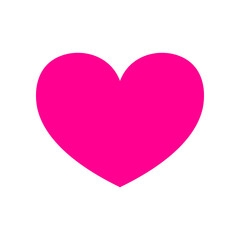 Vector pink heart in a modern style. Vector illustration for your graphic design. Logo, Heart-Shaped icon. Design elements for Valentine's Day.